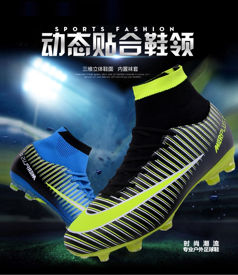 Manufacturing Soccer Boots/Flying Knits Soccer Shoes Football Ankle Boots Stock Cricket in Warehouse