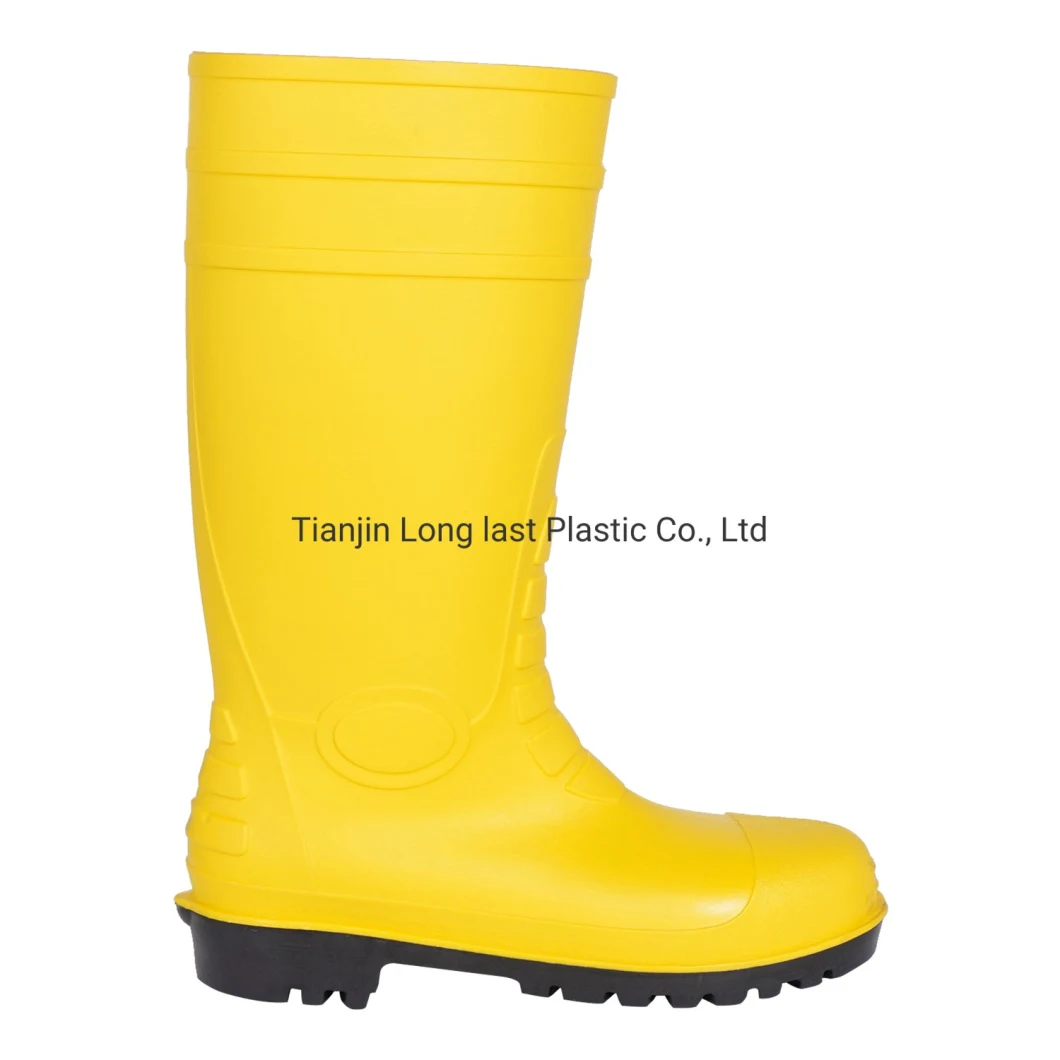 Double Steel Toe Midsole Waterproof Rubber /PVC Rain Boots Safety Wholesale Working Industrial Labor Safety