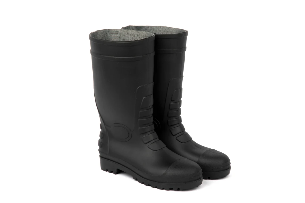 Black Industry Steel Toe Safety Wellington Rain Boots