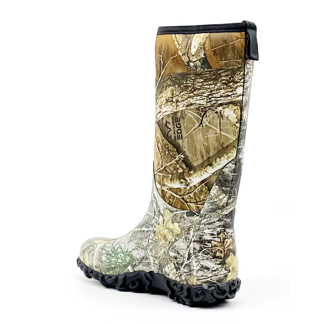 China Manufacturer Real Tree Mossy Oak Camouflage Waterproof Rubber Insulated Neoprene Boots Men′s Knee High Snake Proof Hunting Boots